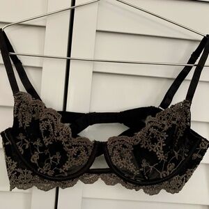 Free People Floral Black Intimetly Bra Size 34B